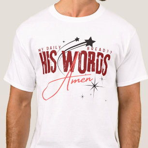 Camiseta Meu Pão Diário - Sua Palavra Bíblia Cristo Reza