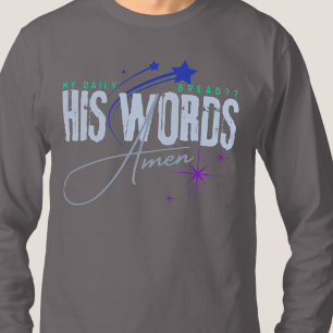 Camiseta Meu Pão Diário - Sua Palavra - Bíblia Deus Fé Evan