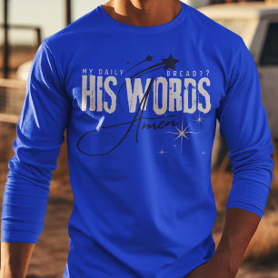 Camiseta Meu Pão Diário: Sua Palavra - Crente Cristo Azul