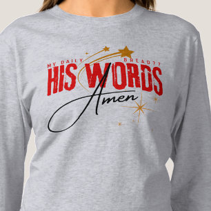 Camiseta Meu Pão Diário - Sua Palavra Jesus Cristo Gratidão