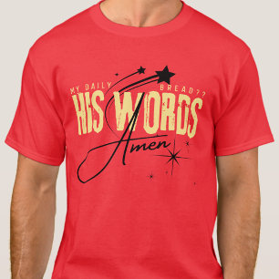 Camiseta Meu Pão Diário - Sua Palavra Reza Jesus Cristo Ver