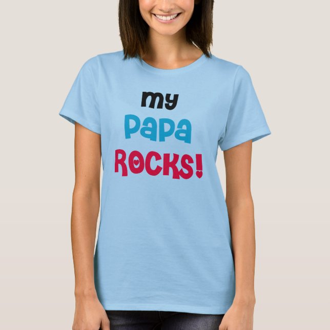 Camiseta Meu Papa Rocks (Frente)