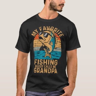 Camiseta Meu Parceiro de Pesca Favorito Me Chama de Vovô Di