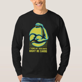 Camiseta Meu Parceiro Ideal Pode Ser Carboidratos Humor de 