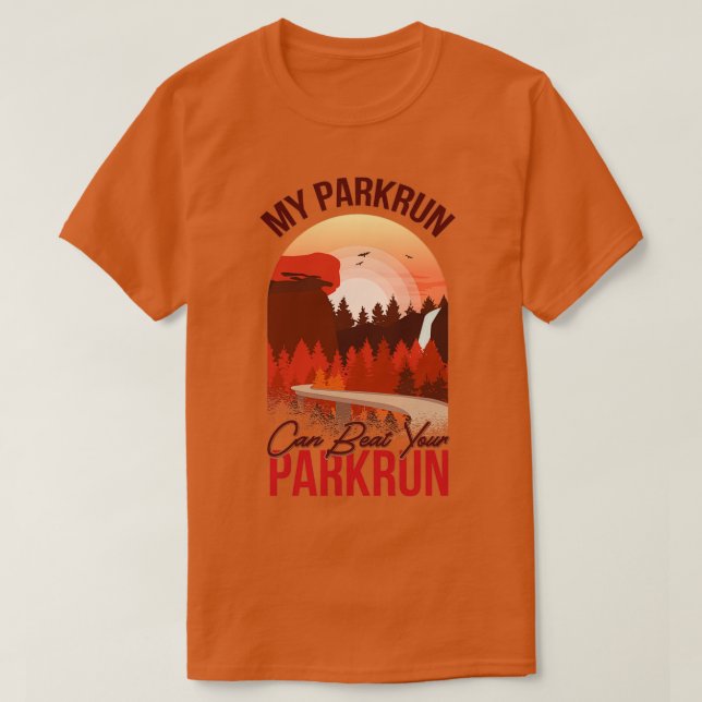 Camiseta Meu Parkrun pode vencer seu Parkrun (Frente do Design)