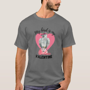 Camiseta Meu Pássaro É Meu Namorados - Água Cinza Congo
