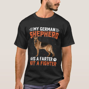 Camiseta Meu Pastor Alemão é um Pé-de-vento e não um Lutado