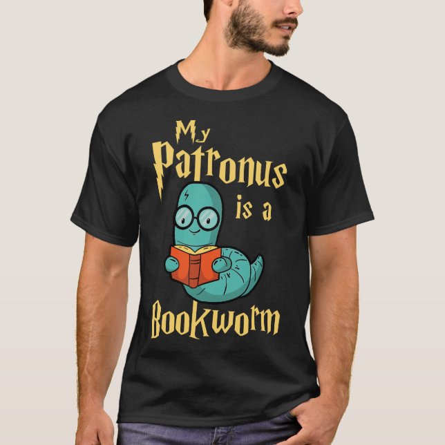 Camiseta Meu Patronus É Um Bookworm - Engraçado Presente Do (Frente)