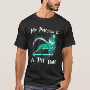 Camiseta Meu Patronus é um Cachorro Pit Bull Alavanca T-Shi