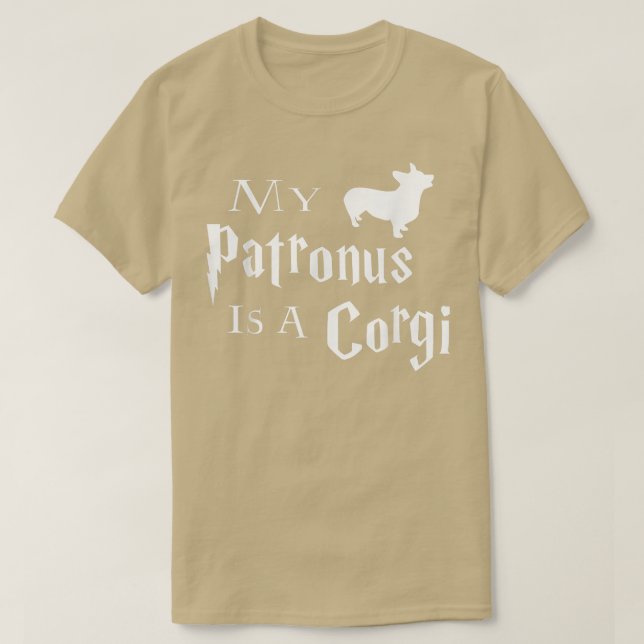 Camiseta Meu Patronus É Um Corgi  (Frente do Design)