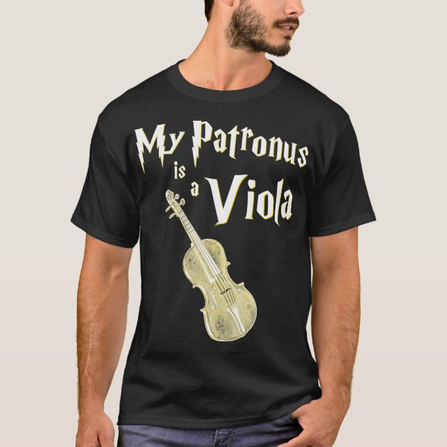 Camiseta Meu Patronus É Um Jogador Da Viola Uniforme (Frente)