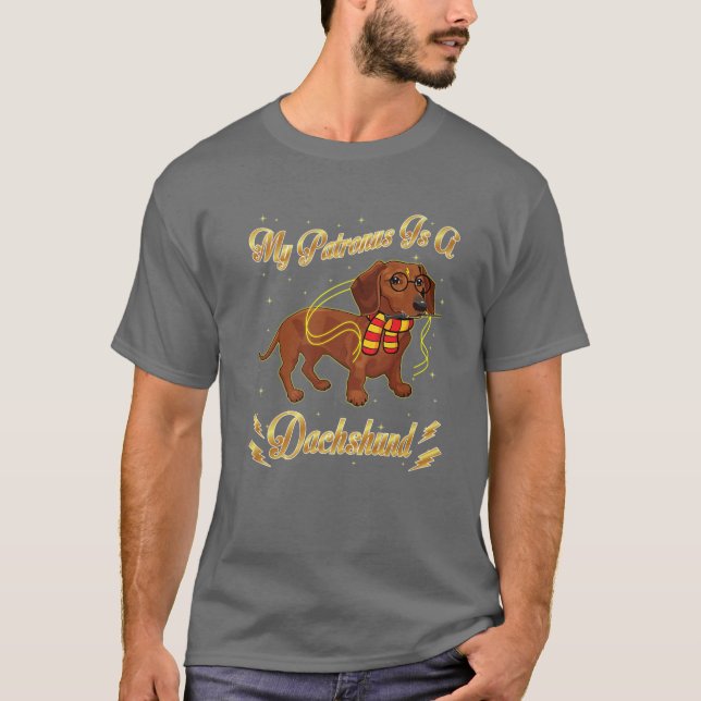 Camiseta Meu Patronus É Um Pai De Potter De Harry Dachshund (Frente)