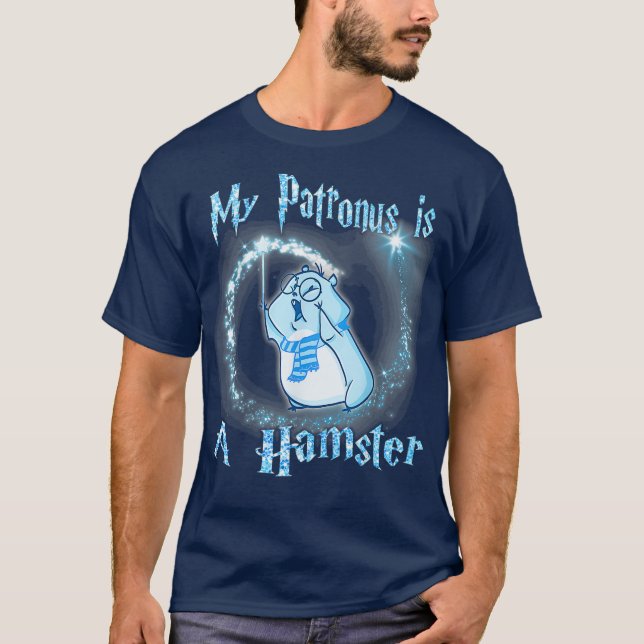 Camiseta Meu Patronus é um Presente de Magia de Hamster (Frente)