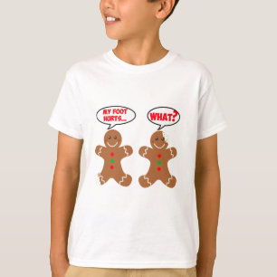Camiseta Meu Pé Dói O Feliz Natal Do Homem De Gingerbread