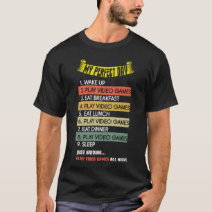 Camiseta Meu Perfeito É Jogar Vídeo Game Dia Amante Jogos f