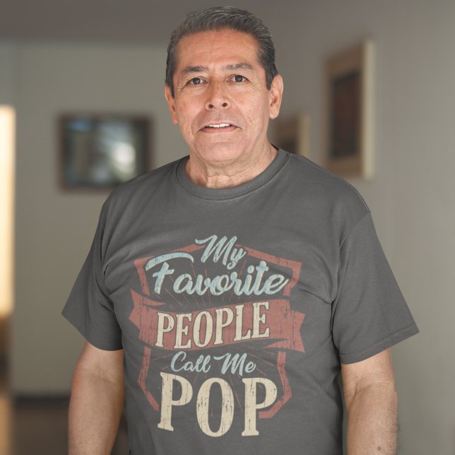 Camiseta Meu Pessoas Favorito Me Chame De Dia de os pais Po (Favorite People Call Me Pops Grandpa T-Shirt)