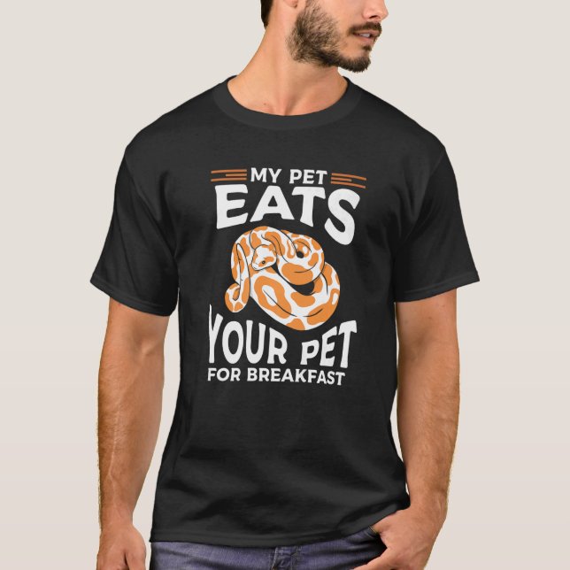 Camiseta Meu Pet Come Seu Pé Para O Sna Python Do Café Da M (Frente)