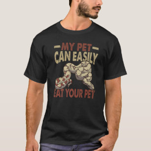 Camiseta Meu Pet Pode Comer Facilmente Seu Cobra De Python