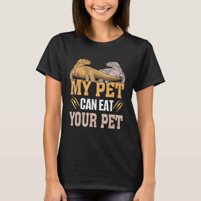 Camiseta Meu Pet Pode Comer Seu Monitor Pet Lizard (Frente)