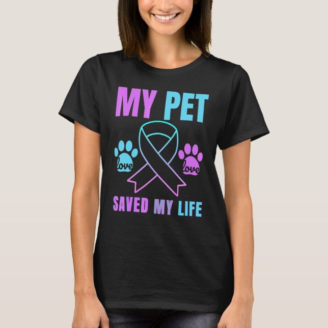 Camiseta Meu Pet Salvou Minha Vida Prevenção Suicida Emocio (Frente)