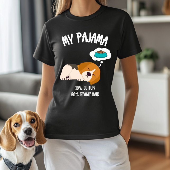 Camiseta Meu Pijama - 10% Algodão, 90% Cabelo de Beagle (Criador carregado)