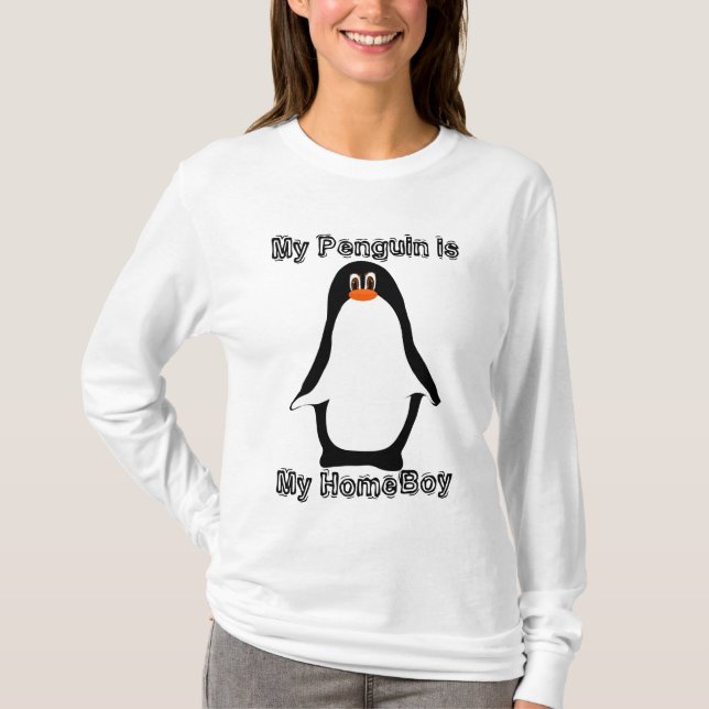 Camiseta Meu pinguim é meu Ficar em casa (Frente)