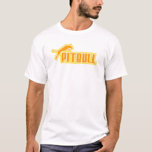 Camiseta Meu Pitbull alaranjado & amarelo