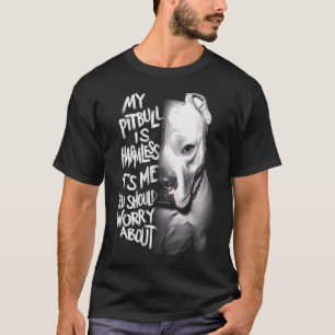 Camiseta Meu Pitbull é inofensivo É comigo que você deve se
