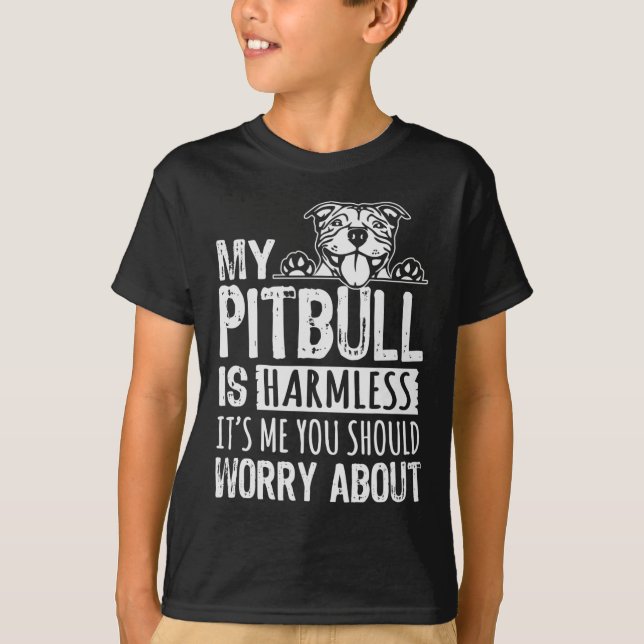 Camiseta Meu Pitbull Está Sem Prejuízo. Você Deveria Se Pre (Frente)