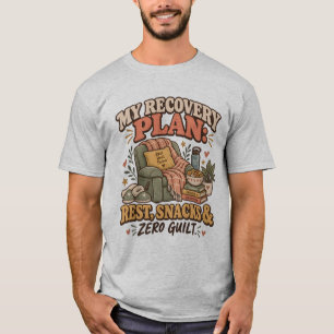Camiseta Meu Plano de Recuperação Descanso Lanches & Sapo F