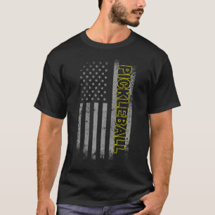 Camiseta Meu Plano de Reforma Pickleball EUA Bandeira 4 de