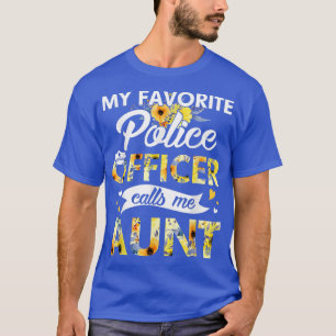 Camiseta Meu Policial Favorito Me Chama De Tia Sunflower