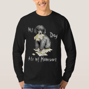 Camiseta Meu Poodle Miniatura Comeu Meu Trabalho De Casa
