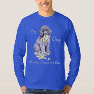 Camiseta Meu Poodle Padrão Comeu meu Plano de Lição