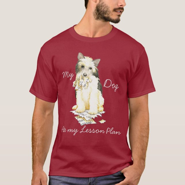 Camiseta Meu Powderpuff Comeu Meu Plano De Lição (Frente)