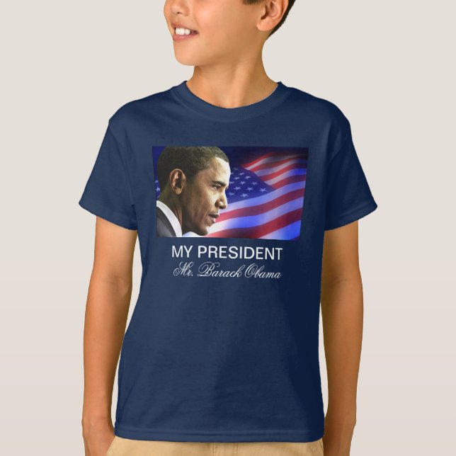 Camiseta Meu presidente Sr. Barack Obama (patriótico) (Frente)