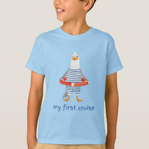 Camiseta Meu Primeiro Cruzeiro Unisex Kids Penguin