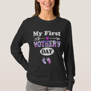 Camiseta Meu Primeiro Dia de as mães 2022 Primeira Vez Mãe