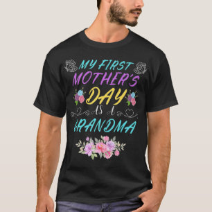 Camiseta Meu primeiro Dia de as mães como avó, mãe engraçad