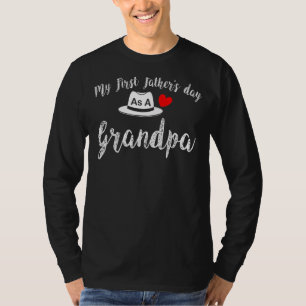 Camiseta Meu Primeiro Dia de os pais Como Um Avô Novo Avô