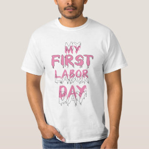 Camiseta Meu primeiro dia de trabalho, banho e corpo trabal