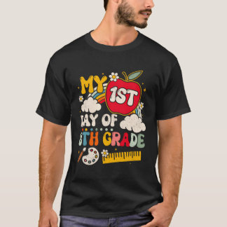 Camiseta Meu Primeiro Dia Do 8º Ano Eu Tenho 13 Anos De Ida