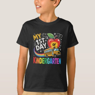 Camiseta Meu Primeiro Dia do Jardim de Infância, Ônibus de