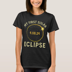 Camiseta Meu Primeiro Eclipse Solar Total Abril 8 Toddler K