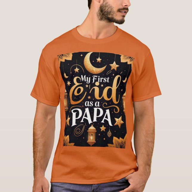 Camiseta Meu primeiro Eid como papai - Mens Tshirt (Frente)