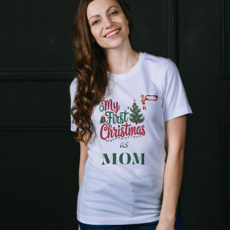 Camiseta Meu primeiro natal como o Natal da Mãe