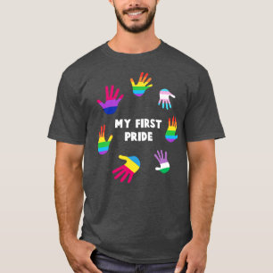 Camiseta Meu primeiro Orgulho gay LGBT Tee LGBTQ apoiador