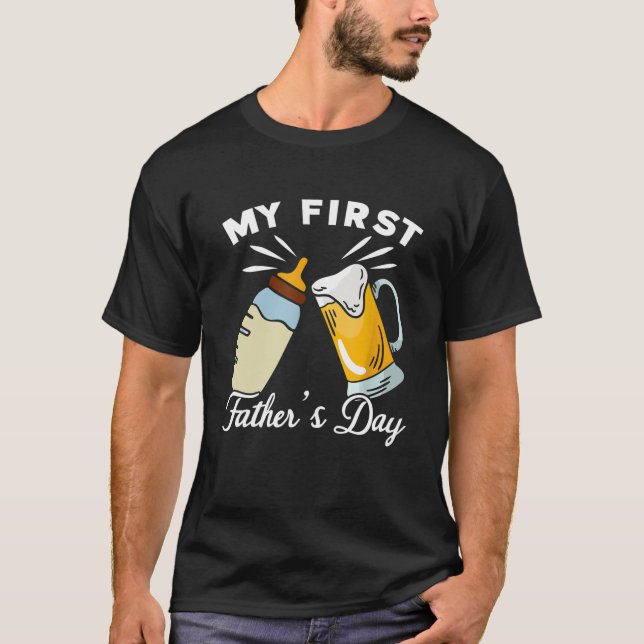 Camiseta Meu primeiro Pai engraçado (Frente)