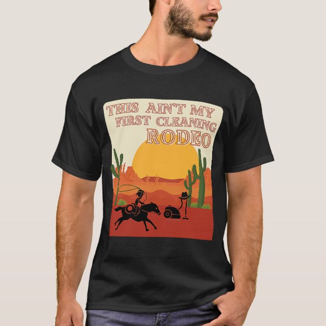 Camiseta Meu Primeiro Rodeio de Limpeza do Inglês Ocidental (Frente)