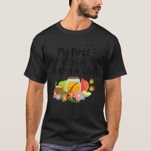 Camiseta Meu Primeiro Rosh Hashanah Judeu Ano Novo Shanah T
